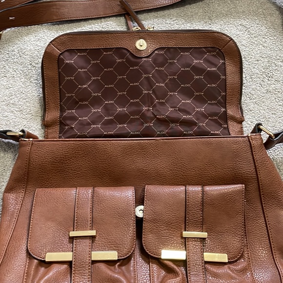 Aldo brown faux leather book bag - Picture 3 of 8